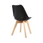 Dining Chairs Set of 2 - PU Leather Upholstered, Solid Beech Wood Legs, Ergonomic Design, 260 lbs Capacity, Modern Style