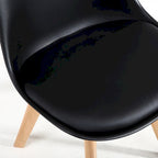 Dining Chairs Set of 2 - PU Leather Upholstered, Solid Beech Wood Legs, Ergonomic Design, 260 lbs Capacity, Modern Style