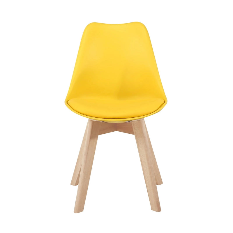 Dining Chairs Set of 2 - PU Leather Upholstered, Solid Beech Wood Legs, Ergonomic Design, 260 lbs Capacity, Modern Style