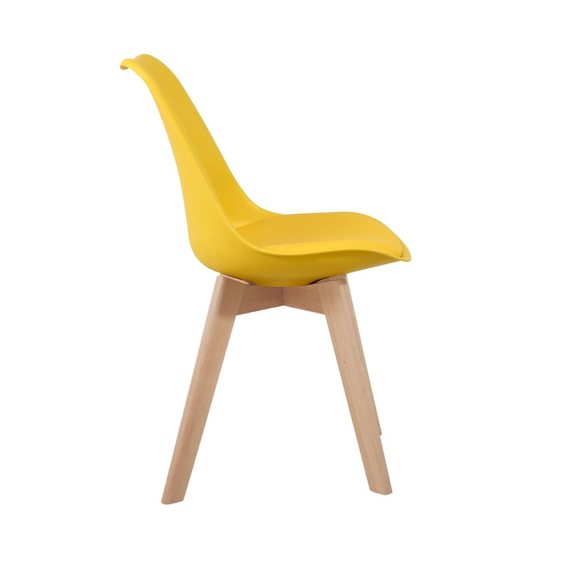 Dining Chairs Set of 2 - PU Leather Upholstered, Solid Beech Wood Legs, Ergonomic Design, 260 lbs Capacity, Modern Style