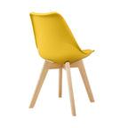 Dining Chairs Set of 2 - PU Leather Upholstered, Solid Beech Wood Legs, Ergonomic Design, 260 lbs Capacity, Modern Style