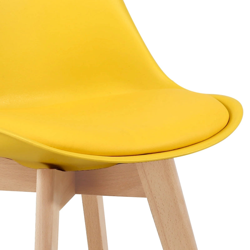 Dining Chairs Set of 2 - PU Leather Upholstered, Solid Beech Wood Legs, Ergonomic Design, 260 lbs Capacity, Modern Style