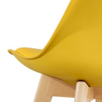 Dining Chairs Set of 2 - PU Leather Upholstered, Solid Beech Wood Legs, Ergonomic Design, 260 lbs Capacity, Modern Style