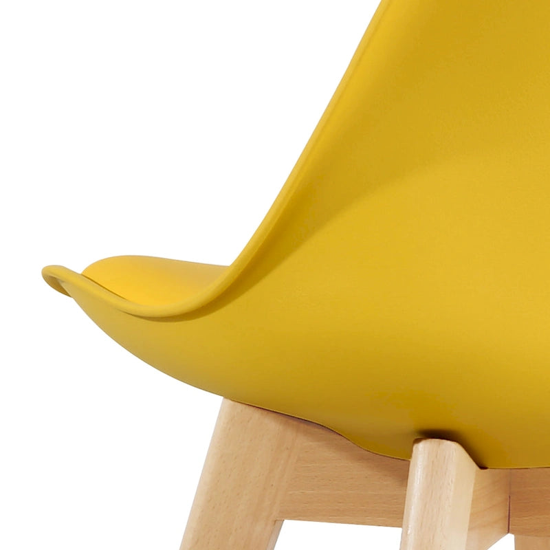 Dining Chairs Set of 2 - PU Leather Upholstered, Solid Beech Wood Legs, Ergonomic Design, 260 lbs Capacity, Modern Style