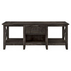 Coffee Table with Storage - 47"W x 24"D x 18"H, 2 Drawers, X Pattern, 50 lbs Capacity, 8 Colors, Coastal Farmhouse