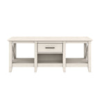 Coffee Table with Storage - 47"W x 24"D x 18"H, 2 Drawers, X Pattern, 50 lbs Capacity, 8 Colors, Coastal Farmhouse
