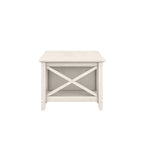 Coffee Table with Storage - 47"W x 24"D x 18"H, 2 Drawers, X Pattern, 50 lbs Capacity, 8 Colors, Coastal Farmhouse