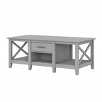 Coffee Table with Storage - 47"W x 24"D x 18"H, 2 Drawers, X Pattern, 50 lbs Capacity, 8 Colors, Coastal Farmhouse