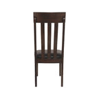 Dining Chair - Dark Brown, Wide-Slat Rake-Back, Lumbar Support, Cushioned Seat, Clean-Lined Classic Style, Dining Height