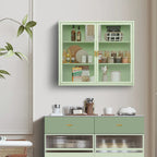 Retro Style Glass Door Wall Cabinet