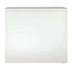 Glass Door Wall Cabinet - 3-Tier Shelves, Fluted Glass, Steel Frame, Wall/Floor Mount, 33 lbs Capacity, Retro Style