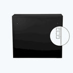 Glass Door Wall Cabinet - 3-Tier Shelves, Fluted Glass, Steel Frame, Wall/Floor Mount, 33 lbs Capacity, Retro Style