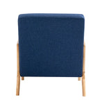 Upholstered Accent Chair - 25.8"W x 28.7"H x 32.3"D, Cotton/Linen, Wood Frame, 350 lbs, Mid-Century Modern, 5 Colors