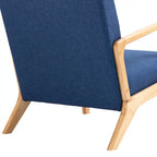 Upholstered Accent Chair - 25.8"W x 28.7"H x 32.3"D, Cotton/Linen, Wood Frame, 350 lbs, Mid-Century Modern, 5 Colors