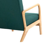 Upholstered Accent Chair - 25.8"W x 28.7"H x 32.3"D, Cotton/Linen, Wood Frame, 350 lbs, Mid-Century Modern, 5 Colors
