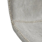 PU Swivel Office Chair - Faux Leather, 360° Swivel, Adjustable Height 18-22", Powder-Coated Steel, Casters, Brown/Grey