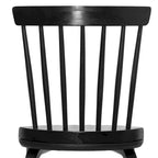 Windsor Dining Chair - Spindle Back, Solid Wood, Bentwood Legs, 330 lbs Capacity, Farmhouse Style, Black, 33.5"H, 2/4/6 Qty