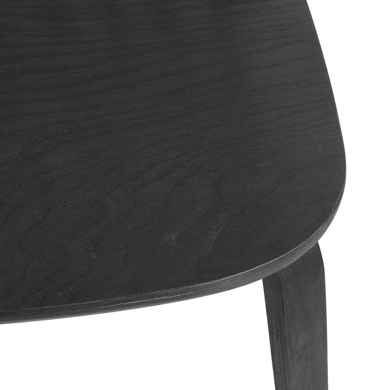 Windsor Dining Chair - Spindle Back, Solid Wood, Bentwood Legs, 330 lbs Capacity, Farmhouse Style, Black, 33.5"H, 2/4/6 Qty