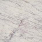 Round Accent Table - Dark Brown Wood, White Marble Top, 22" Diameter, Side Table