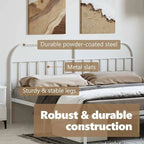 vidaXL 38.2 Inch Metal Headboard, Farmhouse Rustic Headboard Only