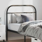 Metal Headboard - 39.4"H, Powder-Coated Steel, Farmhouse Victorian Style, Multiple Sizes, Black/White, Easy Assembly