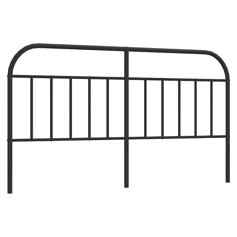 Metal Headboard - 39.4"H, Powder-Coated Steel, Farmhouse Victorian Style, Multiple Sizes, Black/White, Easy Assembly