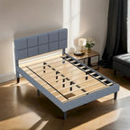 Platform Bed - Solid Wood, Rustic Style, Headboard, No Box Spring Needed, Easy Assembly, Eco-Friendly, 4 Colors