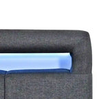 Upholstered Platform Bed - Twin, 80.7"L x 41.7"W x 43.7"H, LED Frame, 4 Drawers, Linen, 300 lbs, Gray, Modern