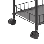 6-Tier Slim Rolling Storage Cart - 6-10"D x 22.8"W x 61"H, Metal, 4 Wheels, Narrow Space Organizer, Mobile Shelving