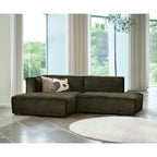Deep Seat Chaise Sofa - Danish Design, HR Foam, Nozag Springs, Hardwood Frame, Left/Right Facing, Corduroy/Boucle