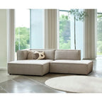 Deep Seat Chaise Sofa - Danish Design, HR Foam, Nozag Springs, Hardwood Frame, Left/Right Facing, Corduroy/Boucle