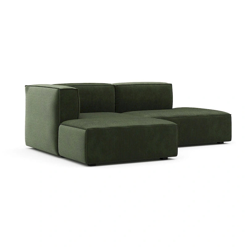 Deep Seat Chaise Sofa - Danish Design, HR Foam, Nozag Springs, Hardwood Frame, Left/Right Facing, Corduroy/Boucle