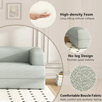 Curved Chaise Lounge - 109.4"L x 36.2"W x 25.2"H, Boucle Fabric, 800 lbs Capacity, No Assembly, Modern, 3 Colors