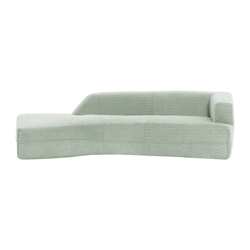 Curved Chaise Lounge - 109.4"L x 36.2"W x 25.2"H, Boucle Fabric, 800 lbs Capacity, No Assembly, Modern, 3 Colors