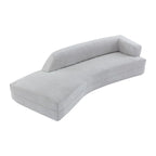 Curved Chaise Lounge - 109.4"L x 36.2"W x 25.2"H, Boucle Fabric, 800 lbs Capacity, No Assembly, Modern, 3 Colors