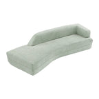 Curved Chaise Lounge - 109.4"L x 36.2"W x 25.2"H, Boucle Fabric, 800 lbs Capacity, No Assembly, Modern, 3 Colors
