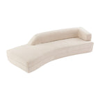 Curved Chaise Lounge - 109.4"L x 36.2"W x 25.2"H, Boucle Fabric, 800 lbs Capacity, No Assembly, Modern, 3 Colors