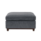 Chenille Sofa - High-Density Foam, Corner Pieces, Armless Chairs, Ottoman, Classic Design, Ash Grey/Camel, Timeless Style