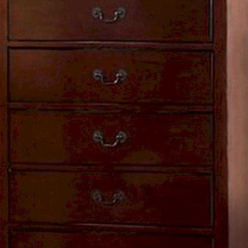 Storage Chest - Pine Wood & Birch Veneer, Cherry Finish, Elegant Trim, Ample Storage, Classic Design