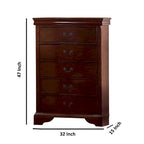 Storage Chest - Pine Wood & Birch Veneer, Cherry Finish, Elegant Trim, Ample Storage, Classic Design