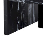 Round Coffee Table - 31.41"W x 13.71"H, Faux Marble Top, Wood Legs, Modern, Easy Assembly, 3 Colors, Contemporary