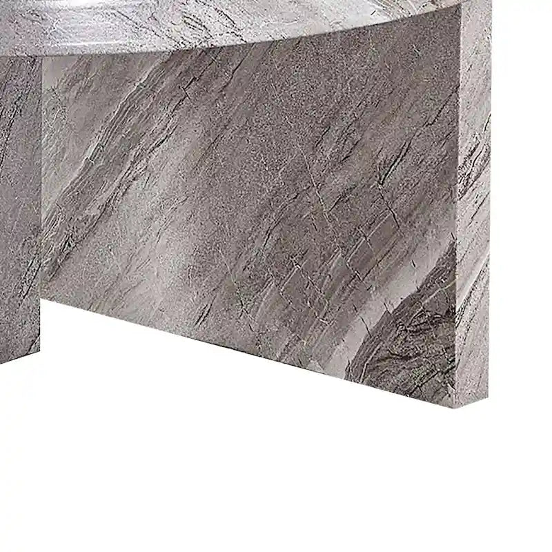 Round Coffee Table - 31.41"W x 13.71"H, Faux Marble Top, Wood Legs, Modern, Easy Assembly, 3 Colors, Contemporary