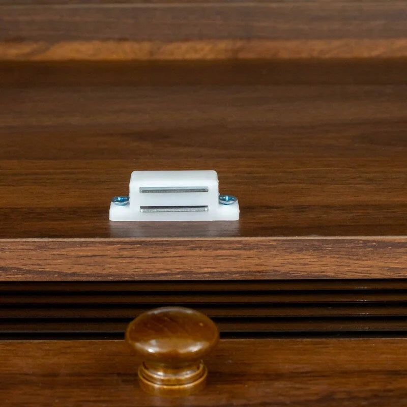 Storage Cabinet - Glass Doors, 4 Shelves, Dustproof, Flip-Up Doors, 13.98"H Door, Brown/White, Modern Office