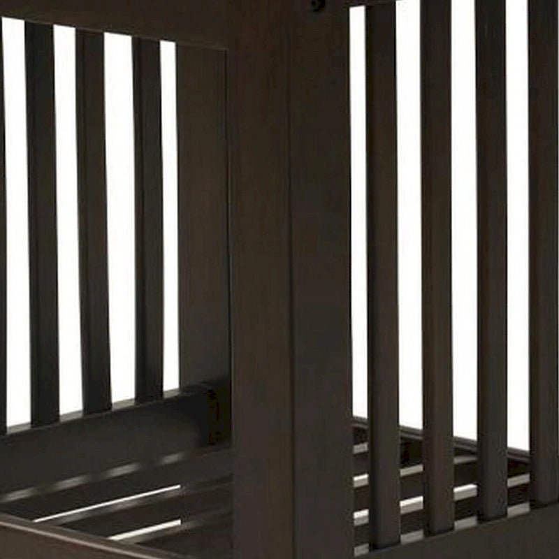 Side End Table - 21"H, White Faux Marble Top, Bottom Shelf, Solid Wood, Dark Brown Finish, Slatted Design, 18"L x 20"W