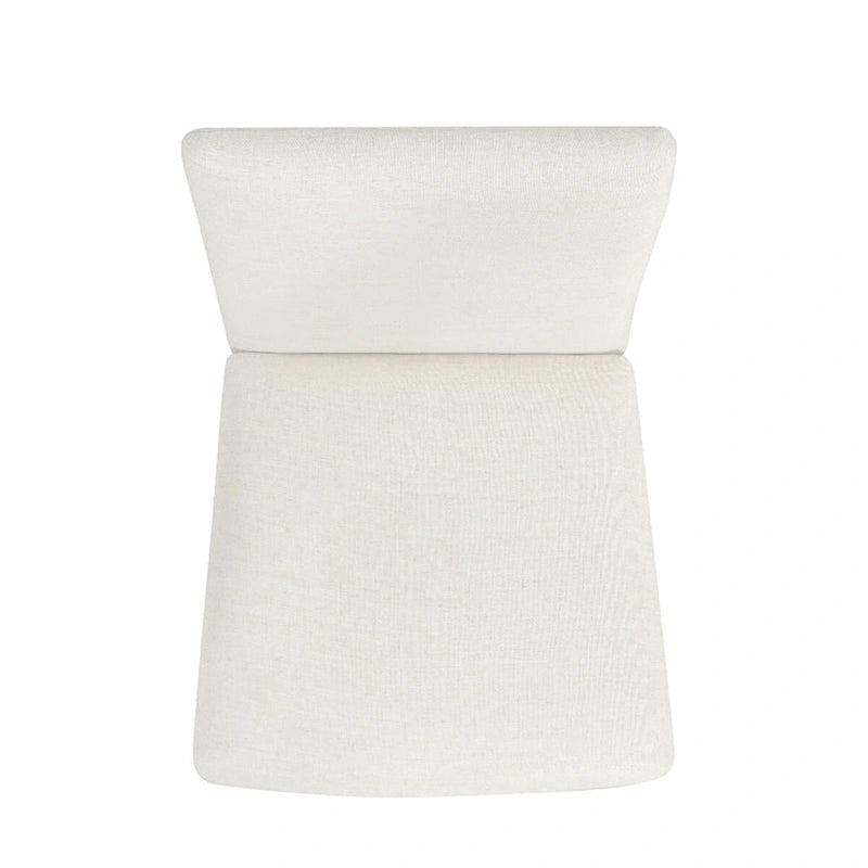 Dining Chairs - 19.5"W x 22.5"D x 34.75"H, Cream Textured Woven, Wood Legs, 2 Chairs, Modern