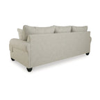 Sofa - 98"W x 44"D x 40"H, Polyester, Roll Arms, Reversible Cushions, Platform Foundation, Fog Color, Feather Pillows