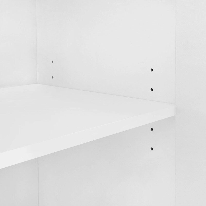 Storage Cabinet - Wave Pattern, 2 Doors, 2 Drawers, Adjustable Shelves, MDF, 99 lbs Capacity, 3 Colors, Modern