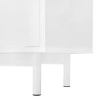 Storage Cabinet - Wave Pattern, 2 Doors, 2 Drawers, Adjustable Shelves, MDF, 99 lbs Capacity, 3 Colors, Modern