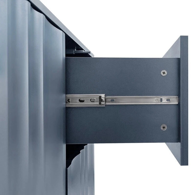 Storage Cabinet - Wave Pattern, 2 Doors, 2 Drawers, Adjustable Shelves, MDF, 99 lbs Capacity, 3 Colors, Modern