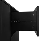 Storage Cabinet - Wave Pattern, 2 Doors, 2 Drawers, Adjustable Shelves, MDF, 99 lbs Capacity, 3 Colors, Modern